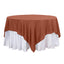Polyester 90"x90" Table Overlay Square Tablecloth Terracotta (Rust) - Wrinkle-Resistant & Durable Table Cover