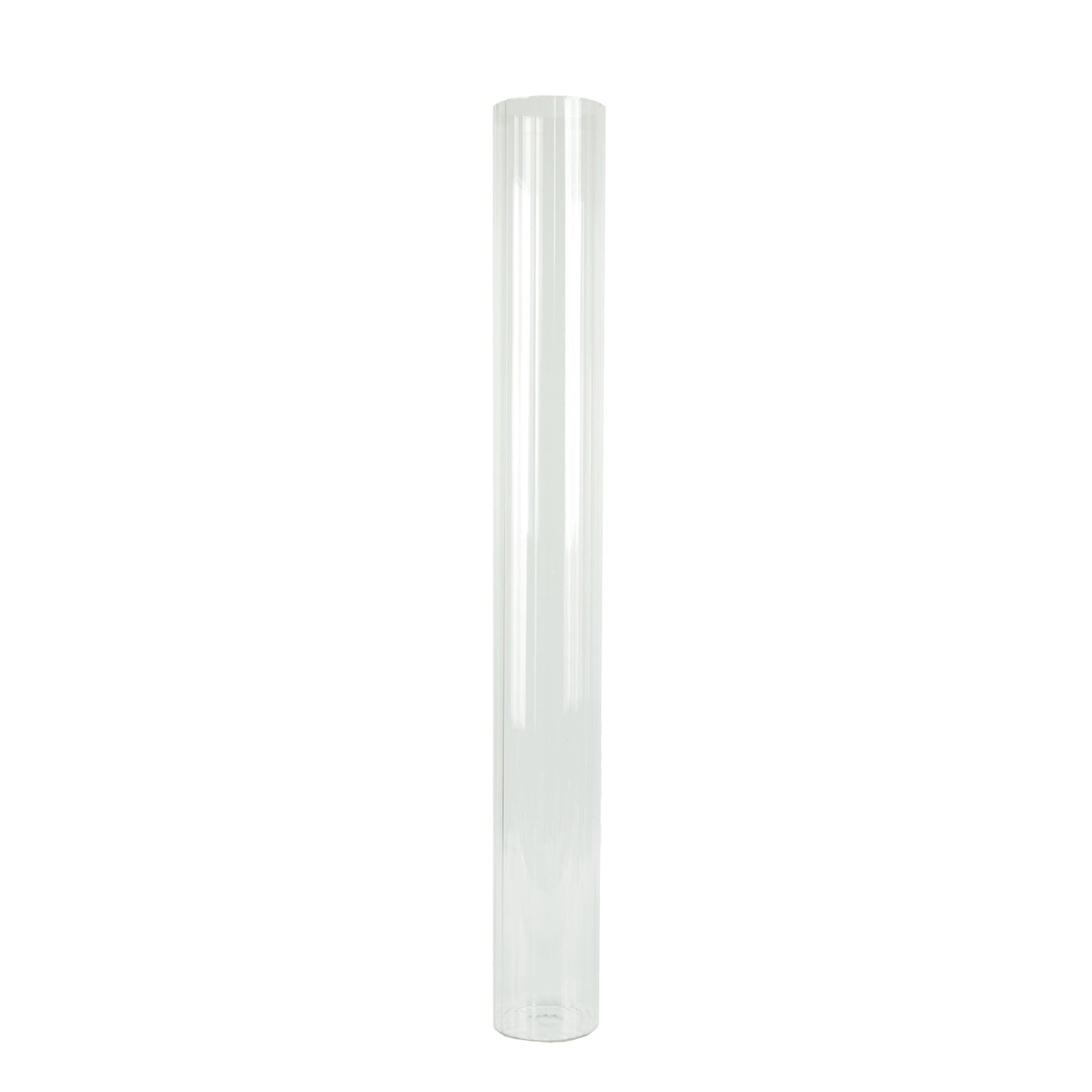 40" Ribbed Cylinder Floor Vases 2 Pack â€“ Oversized Clear Glass Vases for Grand Venue Displays & Lobbies