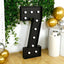 Giant LED Marquee Light Up Number "7", Black 4ft Pre-Cut Foam Board with 10 Warm White Battery Operated LEDs, Glue Gun and Sticks