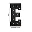Giant LED Marquee Light Up Letter "E", Black 4ft Pre-Cut Foam Board with 10 Warm White Battery Operated LEDs, Glue Gun and Sticks