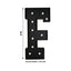 Giant LED Marquee Light Up Letter "F", Black 4ft Pre-Cut Foam Board with 10 Warm White Battery Operated LEDs, Glue Gun and Sticks