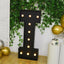 Giant LED Marquee Light Up Letter "I", Black 4ft Pre-Cut Foam Board with 10 Warm White Battery Operated LEDs, Glue Gun and Sticks