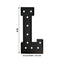 Giant LED Marquee Light Up Letter "L", Black 4ft Pre-Cut Foam Board with 10 Warm White Battery Operated LEDs, Glue Gun and Sticks