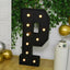 Giant LED Marquee Light Up Letter "P", Black 4ft Pre-Cut Foam Board with 10 Warm White Battery Operated LEDs, Glue Gun and Sticks