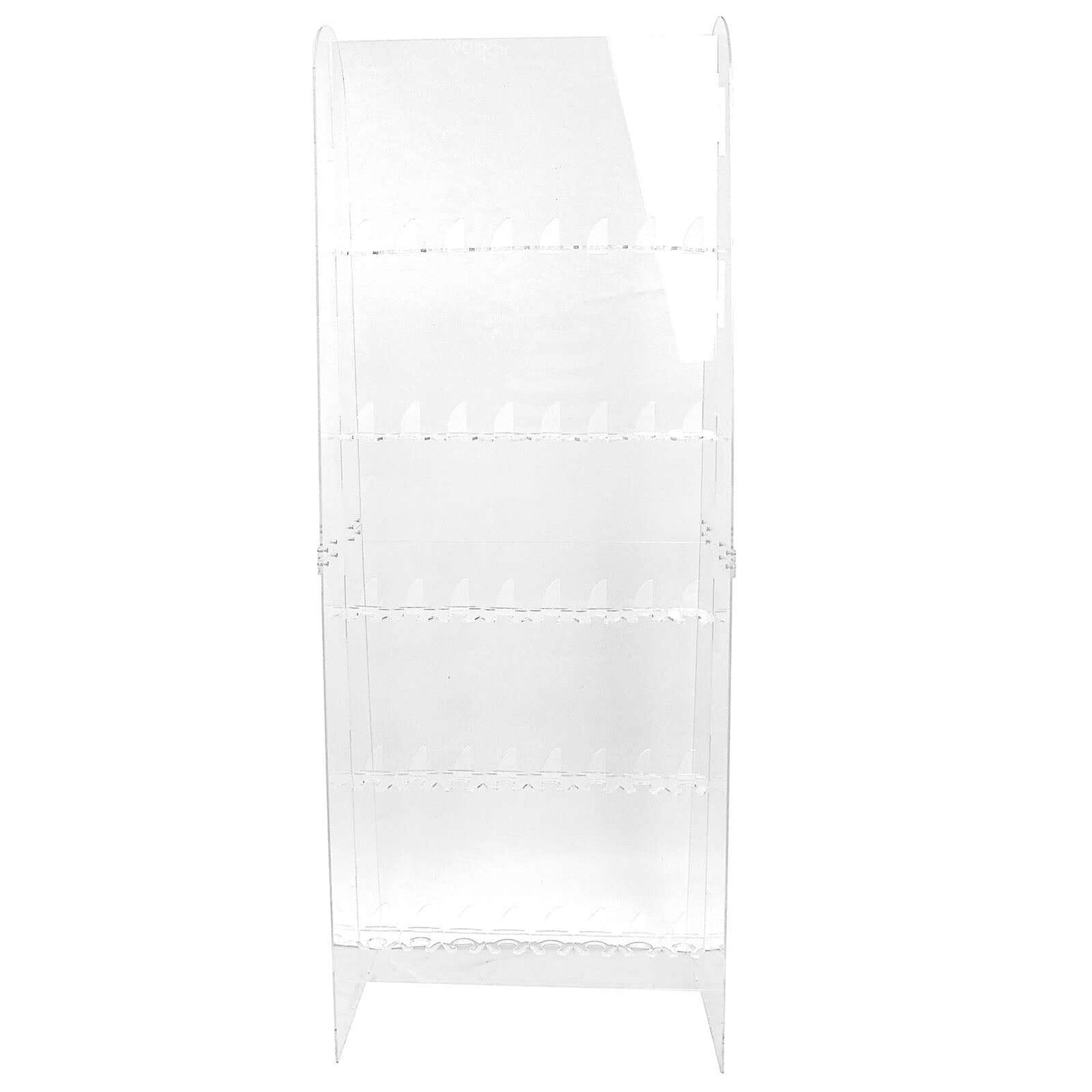 5-Tier Acrylic Champagne Wall Glass Holder Clear, 40 Stemware Rack Cocktail Display Drink Organizer for Classy Events & Banquets 5ft