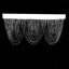 2 Pack Acrylic Crystal Beaded Curtain Valance with Polyester Rod Pocket, 23"x42" Triple Swag Diamond Cut Doorway Curtains