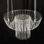 Acrylic Hanging Chandelier Cake Stand with Crystal Drapes - Suspended Round Wedding Cake Swing with 5ft Steel Wire Chains 25"
