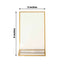 6-Pack Gold Frame Acrylic Table Sign Holders Double-Sided Display for Numbers and Menus - Perfect for Weddings 5"x9"