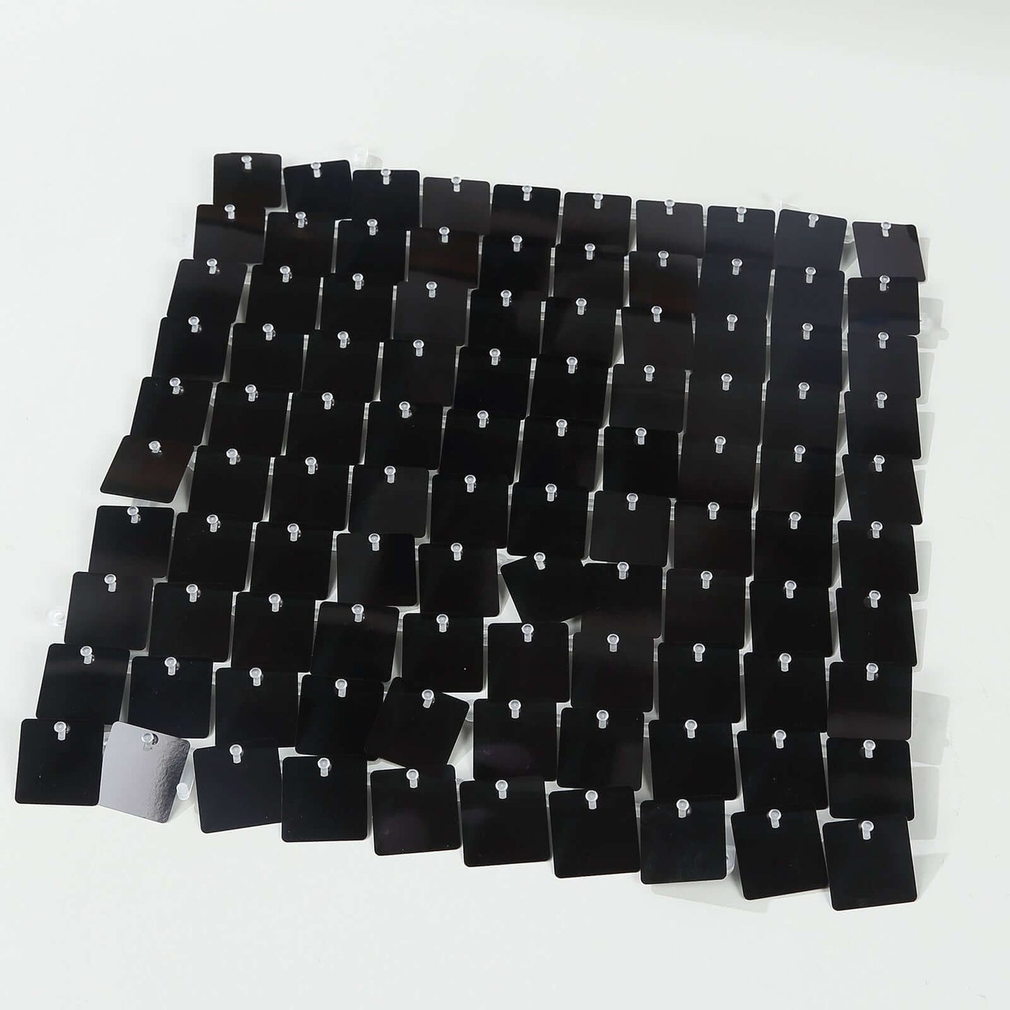 Shiny Black Square Sequin Shimmer Wall Party Photo Backdrop, 24sq.ft Active Spangle Wall Art DÃ©cor Panels - 24 Panels