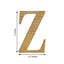 Decorative Rhinestone Alphabet "Z" Letter Stickers, Glitter Adhesive Craft Letters Gold DIY Sparkle Embellishments 4"