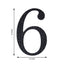 Decorative Rhinestone Number "6" Stickers, Glitter Adhesive Craft Numbers Black DIY Sparkle Embellishments 8"