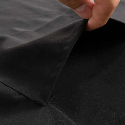 Black Premium Polyester Cooking Chef Apron with Adjustable Neck and Long Ties, Waterdrop Resistant 2 Pockets Unisex Kitchen Bib Apron