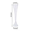 Glass Trumpet Floor Vase Reversible Clarinet Style Clear - Decorative Flower Centerpiece for Events 40"