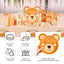 25-Pack Paper 7" Round Plates Brown Teddy Bear Print - Disposable 300GSM Cute Bear Themed Appetizer Dessert Party Plates for Baby Shower Birthday Event Decoration