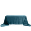 Premium Velvet 90"x156" Rectangle Tablecloth Peacock Teal - Reusable Soft & Seamless Table Cover