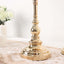 Set of 3 Crystal Beaded Goblet Votive Candle Holder Stands Gold - Tea Light Centerpiece 18", 16", 14"