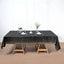5-Pack Plastic Table Covers Black Rectangle with Gold Confetti Dots - Durable PVC Disposable Tablecloths for Events 54"x108"