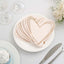 20-Pack Paper Cocktail Napkins with Heart Shape Rose Gold - Stylish Disposable Napkins for Events