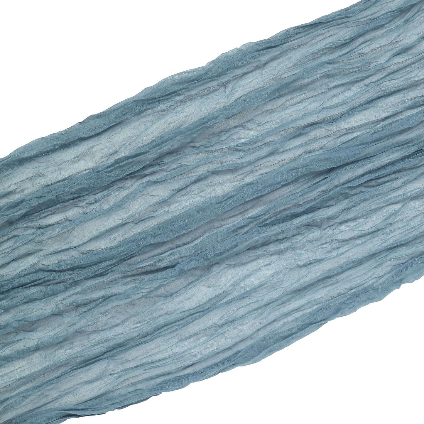 20ft Dusty Blue Gauze Cheesecloth Fabric Wedding Arch Drapery, Window Scarf Valance, Boho Decor Arbor Curtain Panel