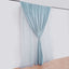 Dusty Blue Chiffon Polyester Event Curtain Drapes, Dual Layer Divider Backdrop Curtain Panels with Rod Pockets - 10ftx10ft