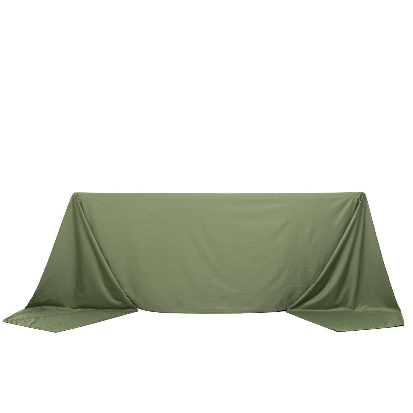 Scuba Rectangular 90"x156" Tablecloth Dusty Sage Green - Wrinkle Free, Stain Resistant & Seamless Table Cover