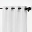 2 Pack Handmade White Faux Linen Curtains 52"x64", Curtain Panels With Chrome Grommets