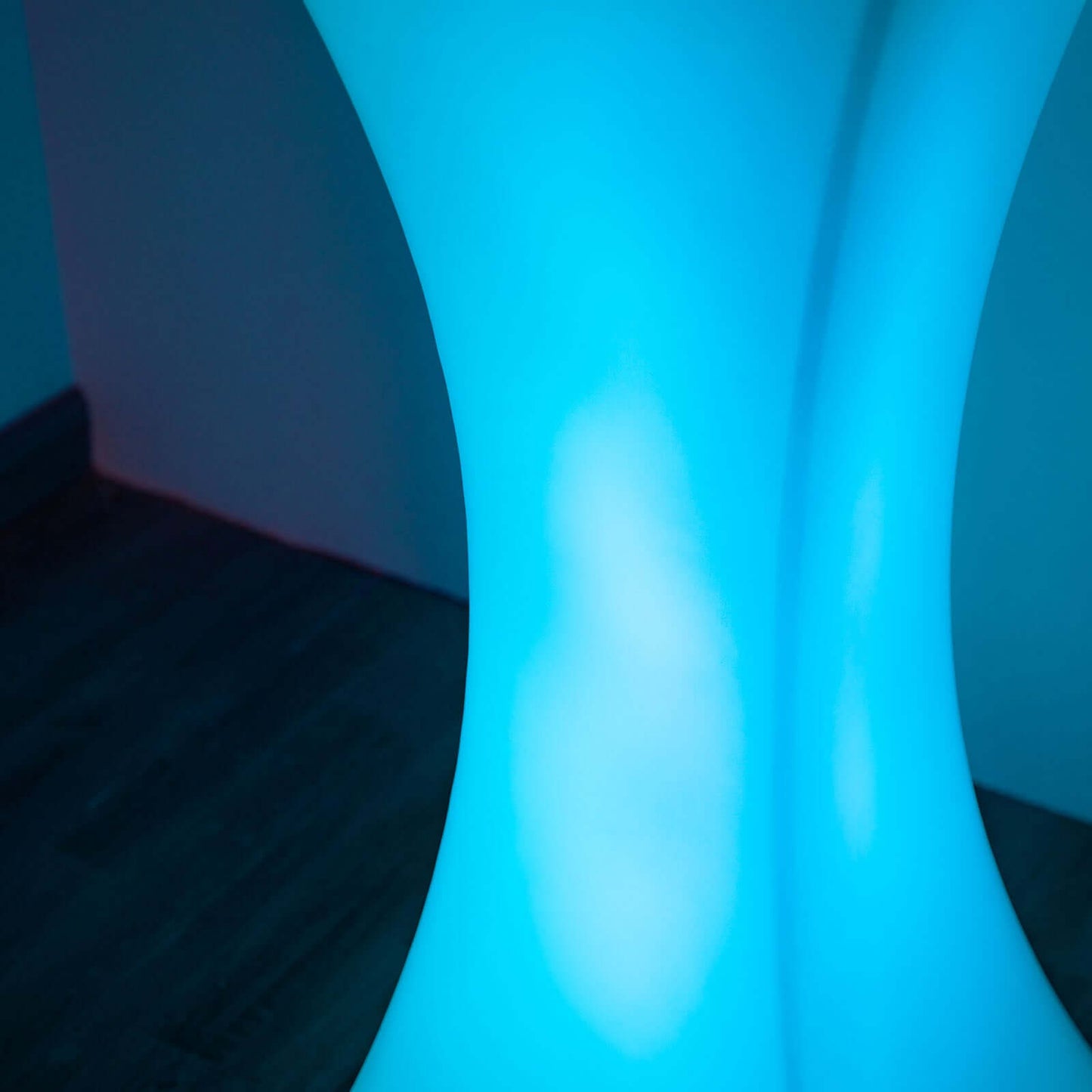 18"x43" Color Changing Cordless LED Light Up Cocktail Table, Rechargeable Waterproof Illuminated Furniture