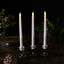 3-Pack LED Decorative Lighting Warm Flickering White - Flameless Taper Candles 11"