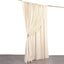 Beige Chiffon Polyester Event Curtain Drapes, Dual Layer Divider Backdrop Curtain Panels with Rod Pockets - 10ftx10ft