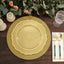 20-Pack Disposable Table Placemats in Gold Glitter - 210GSM Paper Placemats for Classy Events 13"