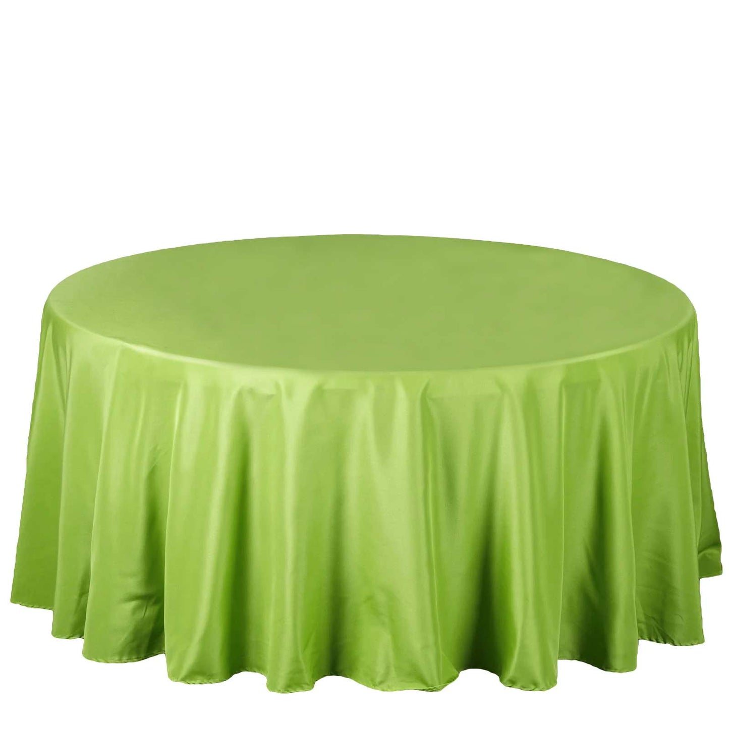 Polyester 108" Round Tablecloth Apple Green - Wrinkle-Resistant Table Cover