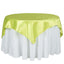 Satin 72"x72" Table Overlay Square Tablecloth Apple Green - Smooth Finish Table Cover