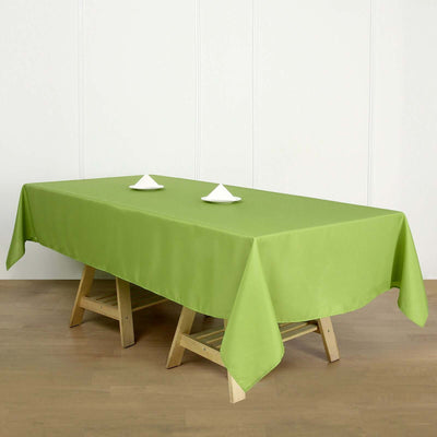 Polyester 60"x102" Rectangle Tablecloth Apple Green - Durable and Stylish Table Cover