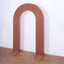 8ft Terracotta (Rust) Spandex Fitted Open Arch Wedding Arch Cover, Double-Sided U-Shaped Backdrop Slipcover