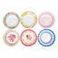24-Pack Paper Dessert Bowls Vintage Mixed Floral Design Round - Ideal for Parties and Salads 7" 300 GSM