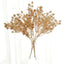 4-Pack Artificial Baby's Breath Flower Bouquet Metallic Gold for Event Decor & Centerpieces 13"