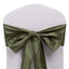 5 Pack Taffeta 6"x106" Chair Sashes Dusty Sage Green Accordion Crinkle Texture - Stylish Decor for Weddings & Gatherings