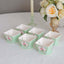 25 Pack Turquoise Mini Teacup and Saucer Party Favor Boxes with Rose Floral Print, Tea Time Candy Boxes - 4"x3"