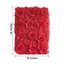 11 Sq ft. Red 3D Silk Rose and Hydrangea Flower Wall Mat Backdrop - 4 Artificial Panels