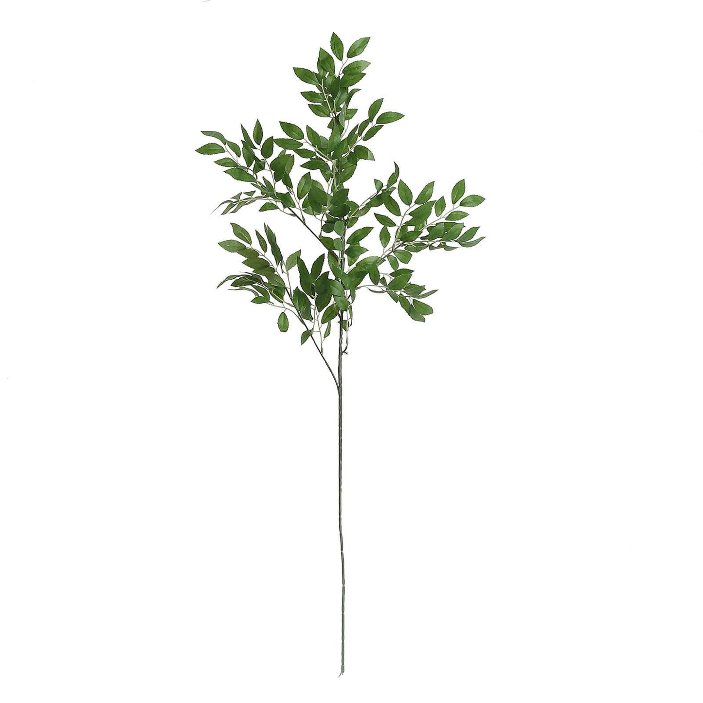 2 Bushes 42" Tall Light Green Artificial Silk Beech Leaf Branches, Faux Plant Stem Vase Fillers