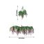 55" Artificial Silk Wisteria Vine Round Hanging Canopy in Lavender Lilac, Draping Garland Flower Chandelier With Interchangeable Branches