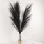 3 Stems Artificial Pampas Grass Decor Black - Soft Realistic Faux Ornamental Grass Branches for Rustic Boho Chic Backdrops Floral Styling & Vase Displays 44"