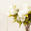 2 Pack 19" White Artificial Peony Flower Wedding Bouquets, Faux Silk Flower Arrangements