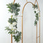 Set of 2 White Silk Rose Wedding Arch Flowers with Eucalyptus Leaves, Artificial Floral Swag Arrangement Party Decorations - 20",30"