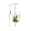 5 Pack 44" Silk Hanging Wisteria Flower Garland Vines in White, 3 Strands in 1 Bush