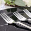 25-Pack Plastic Forks Silver Heavy Duty with Fluted Handles - Durable Disposable Tableware 7"