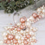200Pcs Assorted Pearl Beads Vase Fillers in Rose Gold and Off White - Lustrous DIY Craft Bead Set