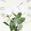 31" 24Pcs White Long Stem Artificial Silk Roses Flowers