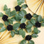 24 Roses 2" Black Artificial Foam Flowers With Stem Wire and Leaves