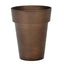 2-Pack Flower Plant Pots Medium Design Rustic Brown - Plastic Indoor Decorative Planters 6"